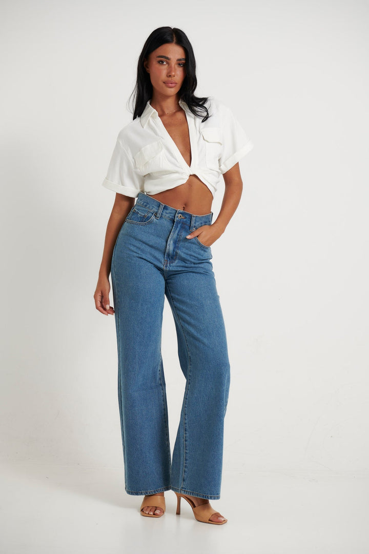 Jade Linen top