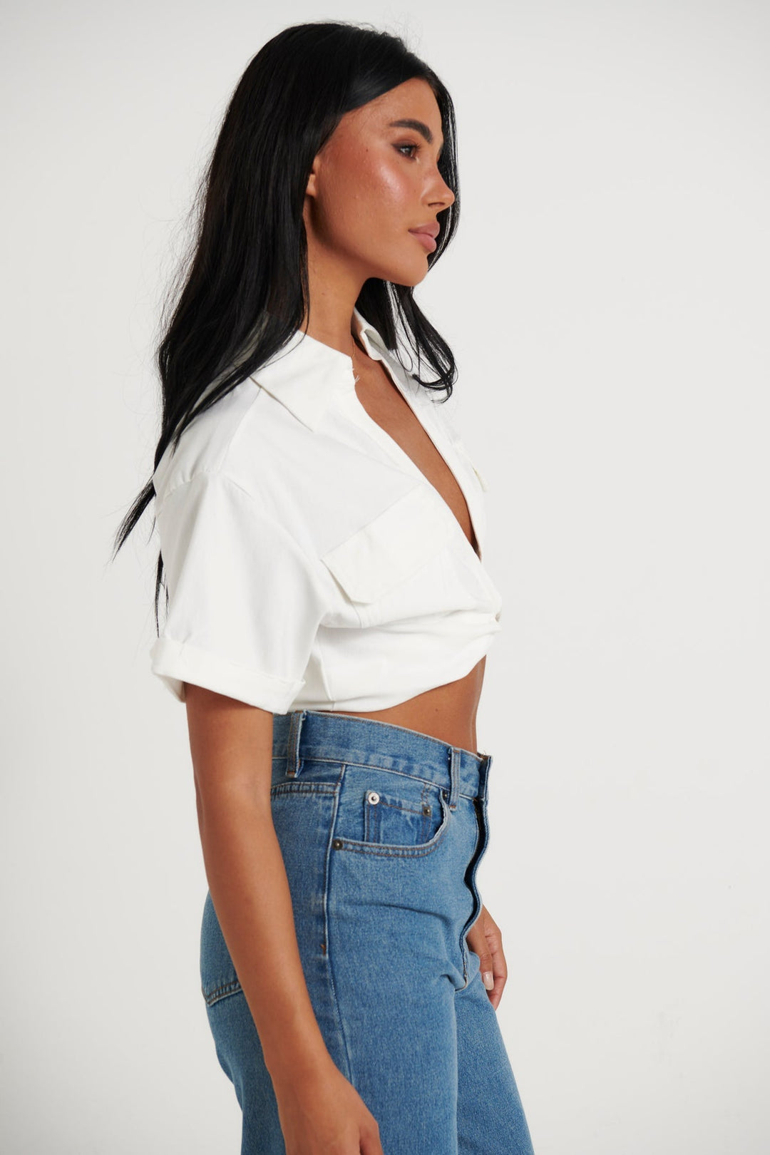 Jade Linen top