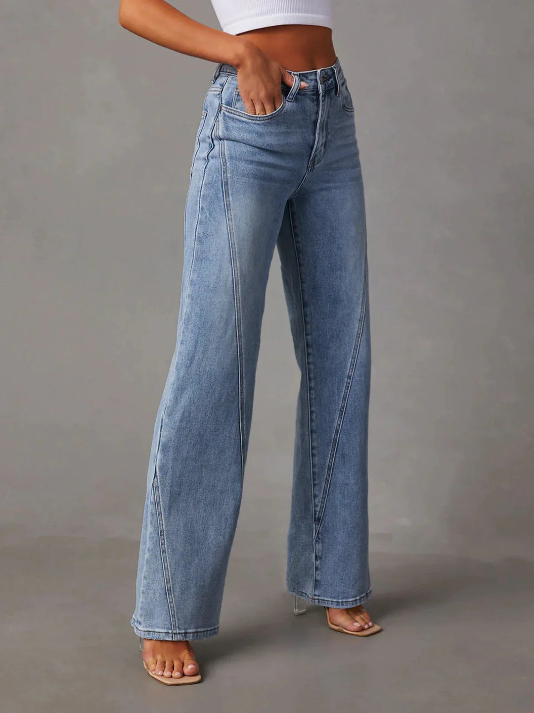 Chloe vintage denim straight pants
