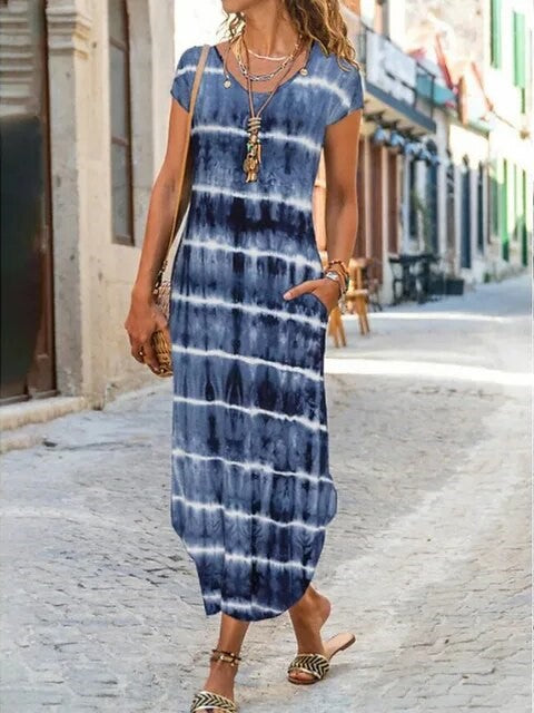 HANNAH™ - Casual colourful long dress