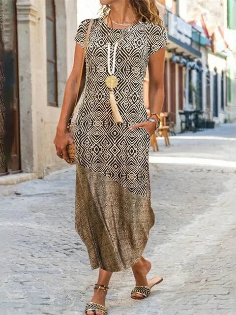 HANNAH™ - Casual colourful long dress