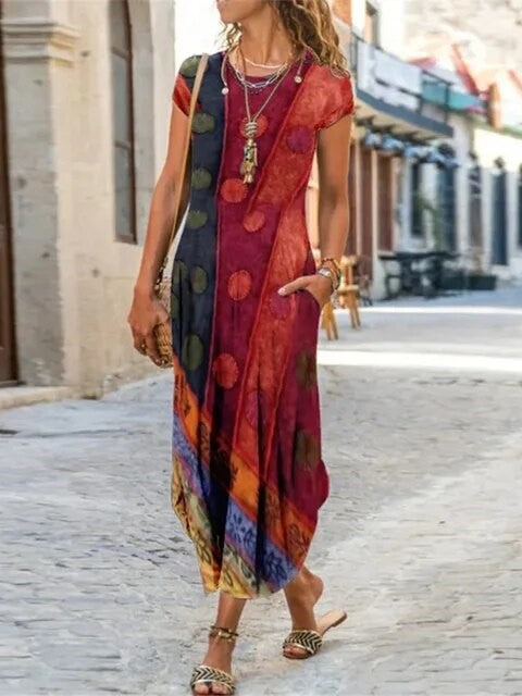 HANNAH™ - Casual colourful long dress